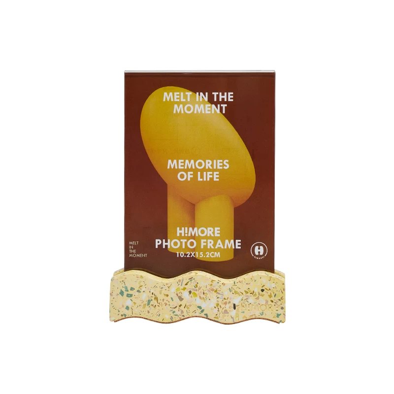 Himore 6-Inch Tabletop Photo Frame — brown variant on white background