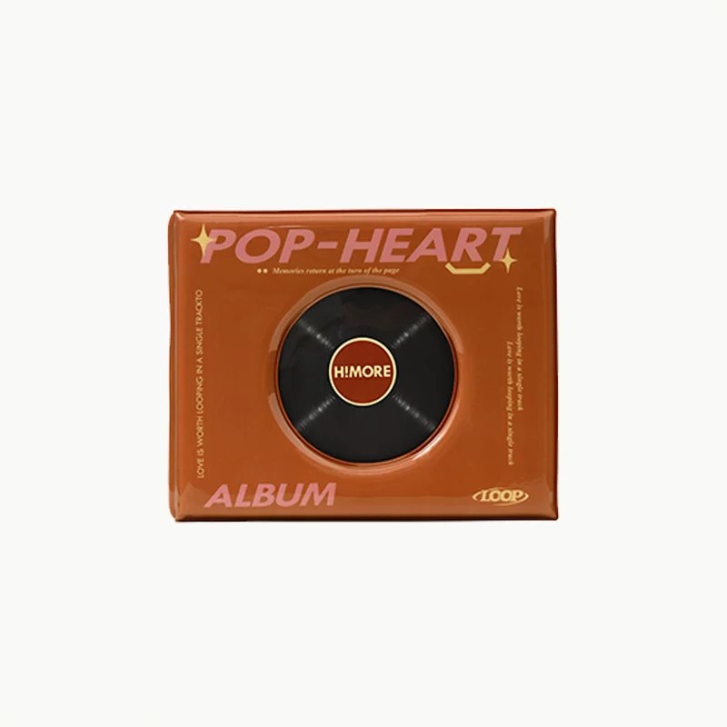 Himore Pop-Heart Photo Album — variant-04 variant on white background