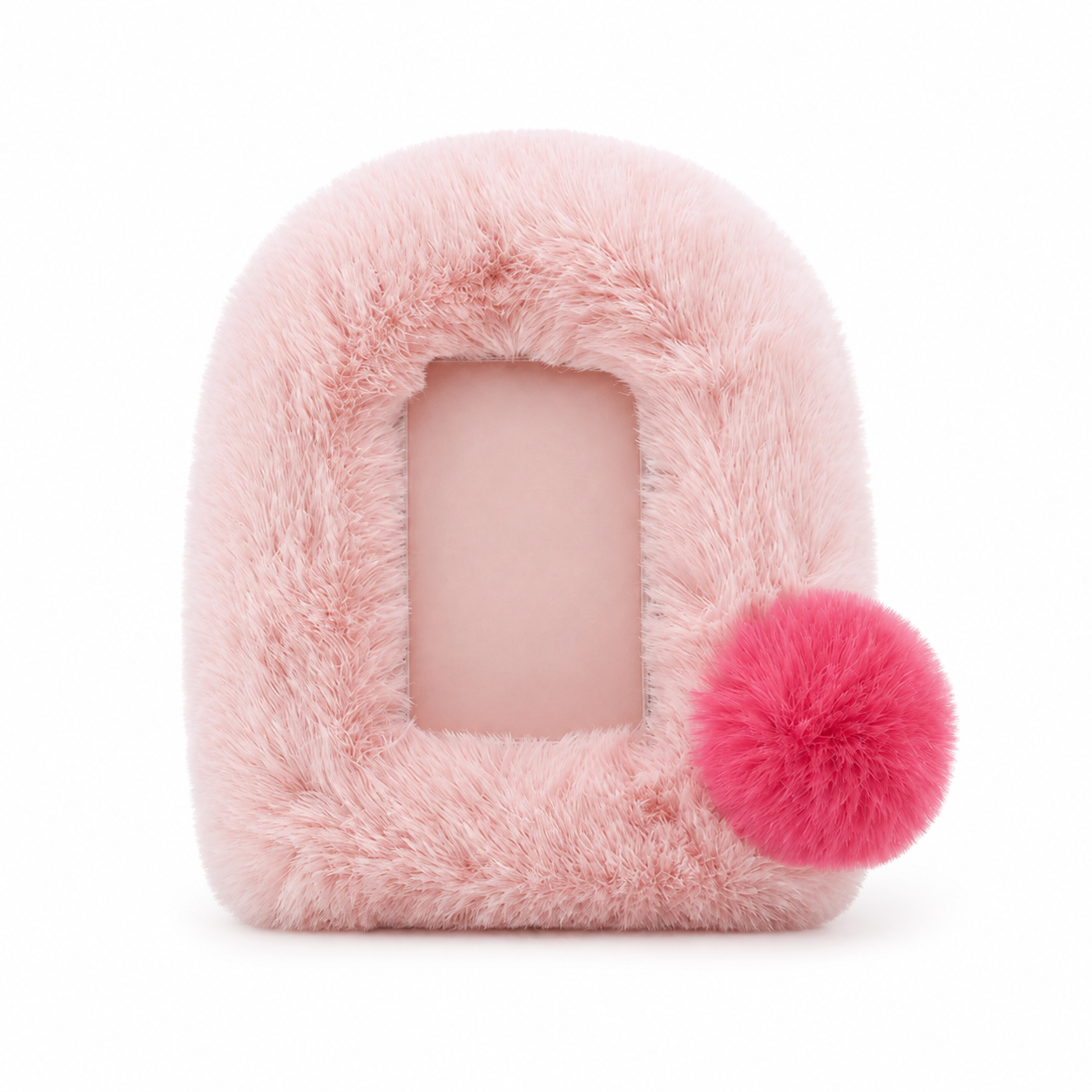 Himore 2026 Retro Fuzzy Photo Frame — Blush Pink single-product hero