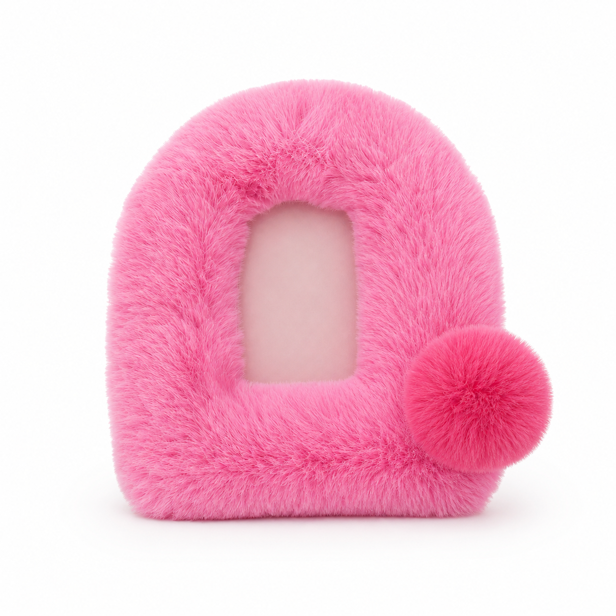 Himore 2026 Retro Fuzzy Photo Frame — Bubblegum Pink single-product hero