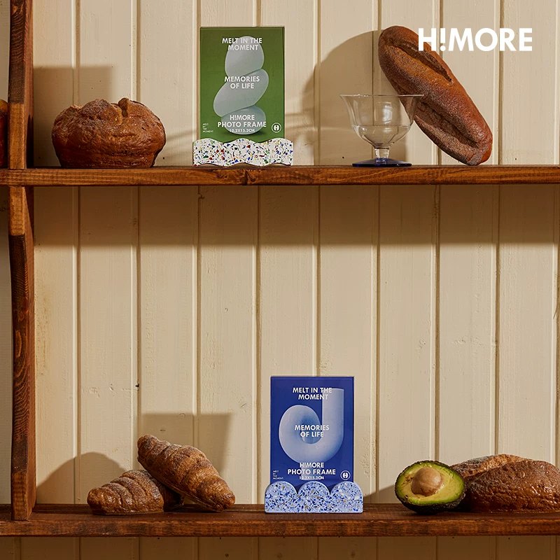 Himore frames styled on a tabletop